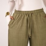 Olive linen pants